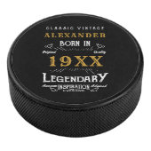 Gepersonaliseerde verjaardag Beste vader ooit lege Hockey Puck (3/4)
