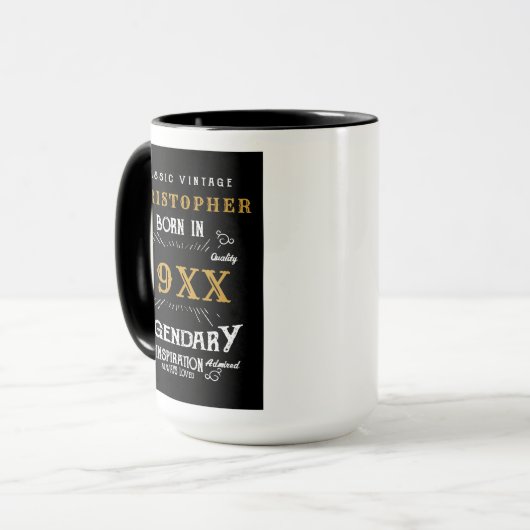 Gepersonaliseerde verjaardag Beste vader ooit lege Mok (Voorkant links)