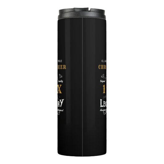 Gepersonaliseerde verjaardag Beste vader ooit lege Thermosbeker (Achterkant)