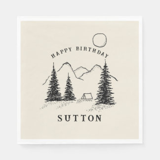 Gepersonaliseerde Verjaardag Camping Servet
