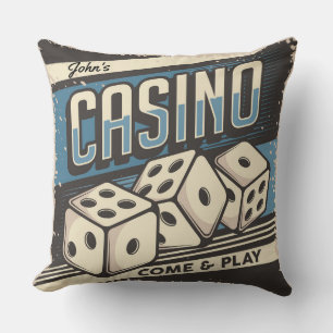 Gepersonaliseerde verjaardag Casino Dice Kussen