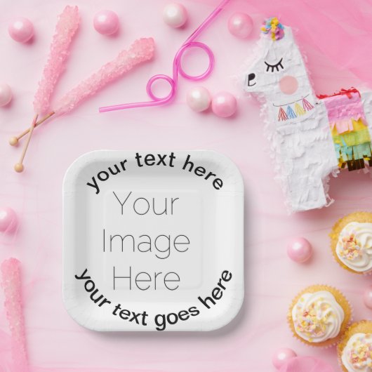 Gepersonaliseerde Verjaardag creëer uw eigen kinde Papieren Bordje (Feest)