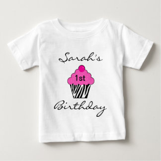 Gepersonaliseerde Verjaardag Cupcake T-shirt