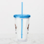 Gepersonaliseerde verjaardag Cute Safari Acryl Drinkbeker (Rechts)