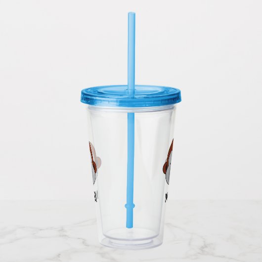 Gepersonaliseerde verjaardag Cute Safari Acryl Drinkbeker (Rechts)