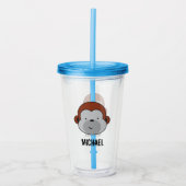 Gepersonaliseerde verjaardag Cute Safari Acryl Drinkbeker (Voorkant)
