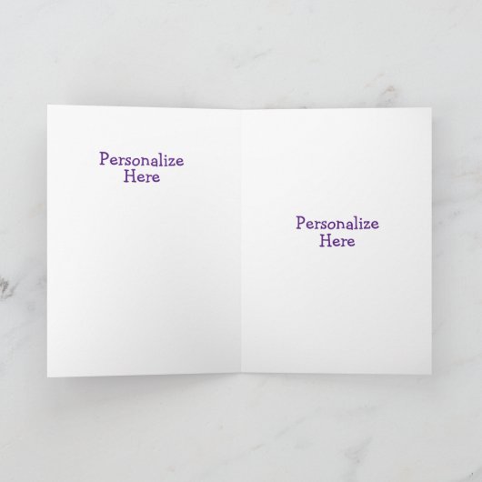 Gepersonaliseerde Verjaardag Engel van kleur Bring Bedankkaart (Binnen)