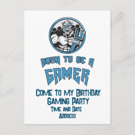 Gepersonaliseerde verjaardag Gaming Party Uitnodiging Briefkaart