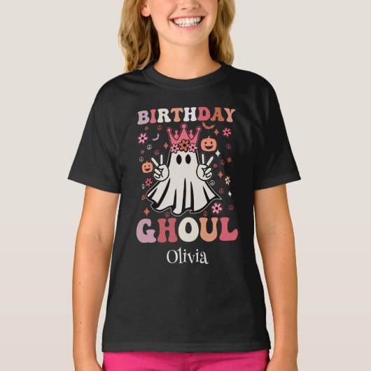 Gepersonaliseerde verjaardag Ghoul T-shirt (Voorkant)