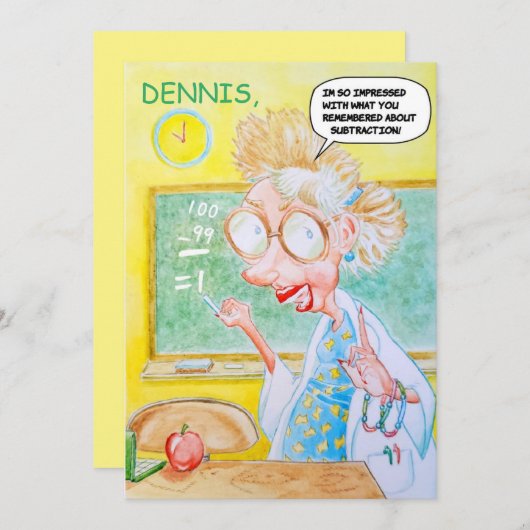 Gepersonaliseerde verjaardag Hartelijk dank Bedankkaart (Voorkant / Achterkant)