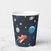 Gepersonaliseerde Verjaardag in de Buitenruimte Papieren Bekers (Achterkant)