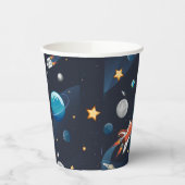 Gepersonaliseerde Verjaardag in de Buitenruimte Papieren Bekers (Links)