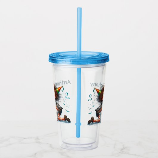 Gepersonaliseerde verjaardag jongens acryl drinkbeker (Rechts)