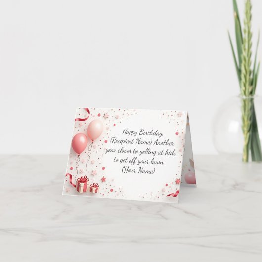 Gepersonaliseerde Verjaardag Kaart - Aangepaste na (Voorkant)