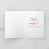 Gepersonaliseerde Verjaardag Kaart voor een mooie  (Binnen)