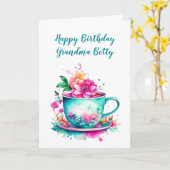 Gepersonaliseerde Verjaardag Kaart voor oma (Gele Bloem)