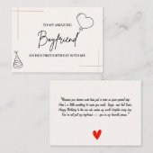 Gepersonaliseerde Verjaardag Kaart voor Vriend Notitiekaartje (Voorkant / Achterkant)