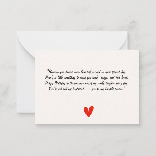 Gepersonaliseerde Verjaardag Kaart voor Vriend Notitiekaartje (Achterkant)