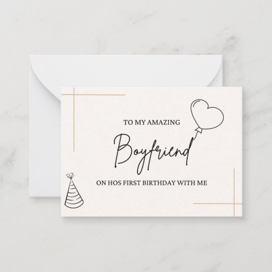 Gepersonaliseerde Verjaardag Kaart voor Vriend Notitiekaartje (Voorkant)