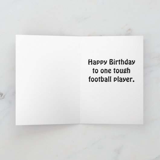 Gepersonaliseerde Verjaardag Kaart w / Football Te (Binnen)