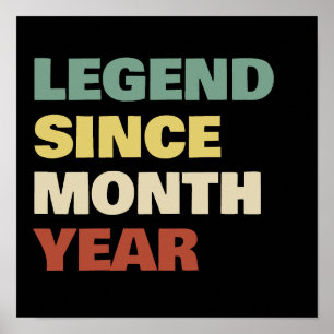 Gepersonaliseerde verjaardag legende sinds citaat poster