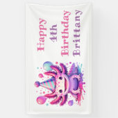 Gepersonaliseerde verjaardag Meisje | Anime Axolot Spandoek (Verticaal)