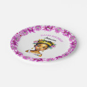 Gepersonaliseerde verjaardag Meisje Prinses van kl Papieren Bordje (Gekanteld)