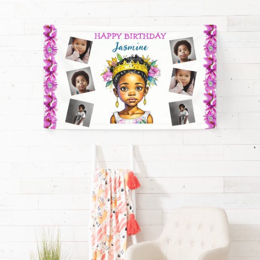 Gepersonaliseerde verjaardag Meisje Prinses van kl Spandoek (Insitu)