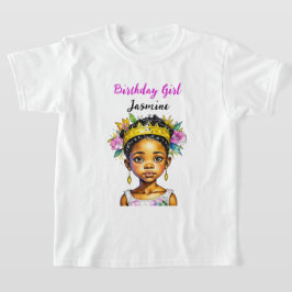 Gepersonaliseerde verjaardag Meisje Prinses van kl T-shirt