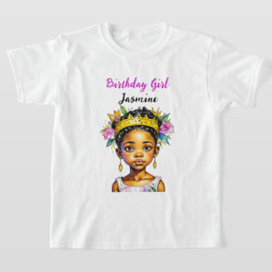 Gepersonaliseerde verjaardag Meisje Prinses van kl T-shirt