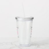 Gepersonaliseerde Verjaardag Modern Roze 50 en Fab Acryl Drinkbeker (Links)