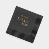 Gepersonaliseerde Verjaardag Moderne Folie Gestemp Folie Servetten (Links)