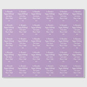 Gepersonaliseerde Verjaardag Moderne Typografie Li Cadeaupapier (Vlak)