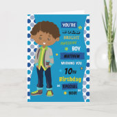 Gepersonaliseerde verjaardag - Multicultural Boy Kaart (Voorkant)