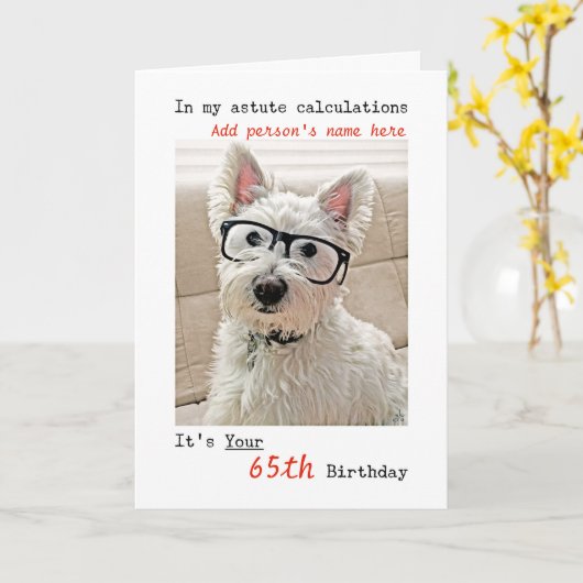 Gepersonaliseerde verjaardag, naam en leeftijd, We Kaart (Gele Bloem)