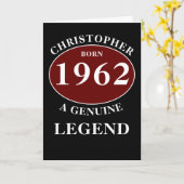 Gepersonaliseerde verjaardag Naam toevoegen Jaar G Kaart (Gele Bloem)