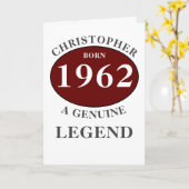 Gepersonaliseerde verjaardag Naam toevoegen Jaar G Kaart (Gele Bloem)