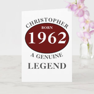 Gepersonaliseerde verjaardag Naam toevoegen Jaar G Kaart