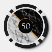 Gepersonaliseerde Verjaardag of Jubileum Poker Chi Poker Chips (Achterkant)