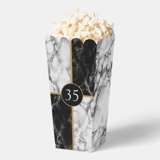 Gepersonaliseerde Verjaardag of Jubileum Popcorn B Bedankdoosjes (Popped)