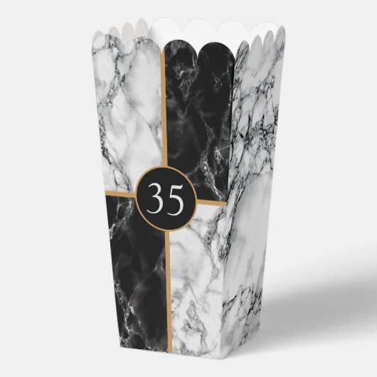 Gepersonaliseerde Verjaardag of Jubileum Popcorn B Bedankdoosjes (Voorkant)