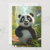 Gepersonaliseerde Verjaardag Panda Kinder Naam Lee Kaart (Achterkant)