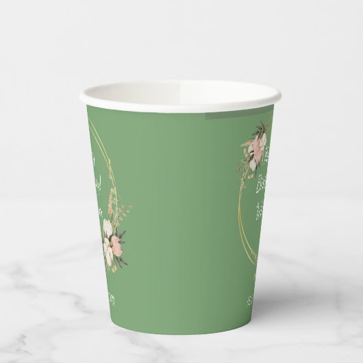 Gepersonaliseerde Verjaardag Party Bloemen Spray G Papieren Bekers (Links)