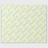 Gepersonaliseerde Verjaardag Party Naam Wrapping P Cadeaupapier (Vlak)