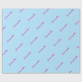 Gepersonaliseerde Verjaardag Party Naam Wrapping P Cadeaupapier (Vlak)