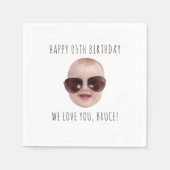 Gepersonaliseerde Verjaardag Party Photo Paper Fac Servet (Voorkant)