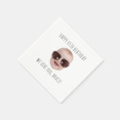 Gepersonaliseerde Verjaardag Party Photo Paper Fac Servet (Hoek)