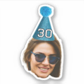 Gepersonaliseerde Verjaardag Pet Sticker, Verjaard Sticker (Voorkant)