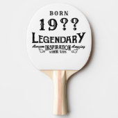 Gepersonaliseerde Verjaardag Retro  Monogram Tenn Tafeltennisbatje (Voorkant)