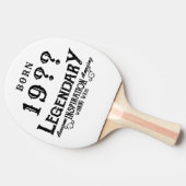 Gepersonaliseerde Verjaardag Retro  Monogram Tenn Tafeltennisbatje (Zijkant)